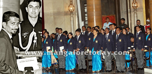 Laxminarayan Kajegadde of Sullia receives National Youth Award